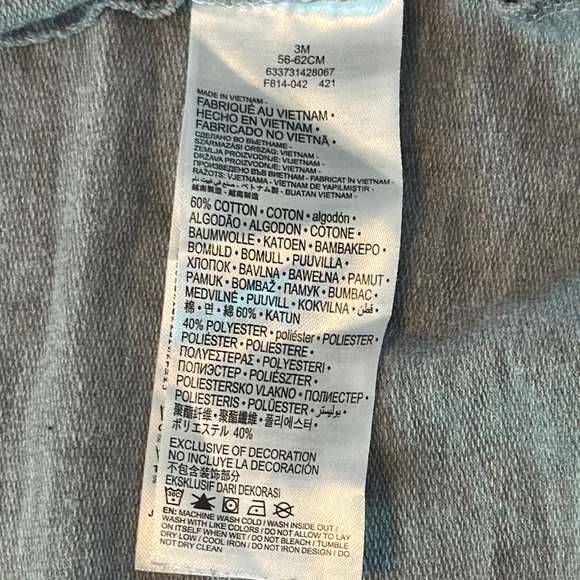 Nike Gray Footies One Piece with Hood and Zipper 3 months - Picture 4 of 4